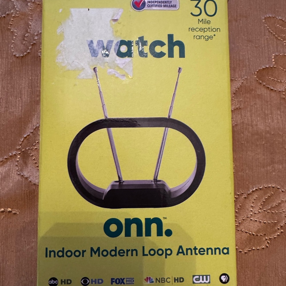 On Running Black Indoor Modern Loop Antenna
